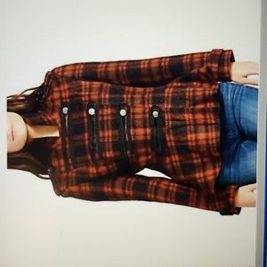 William Rast Plaid Cadet Military Jacket / Size S